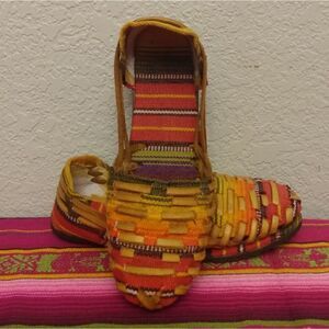 NEW Guatemalan Handmade Leather Boho Bohemian Hippie Shoes Flats Size 7
